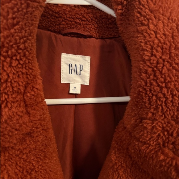 GAP Women's Bold Orange Teddy Jacket - Picture 2 of 5